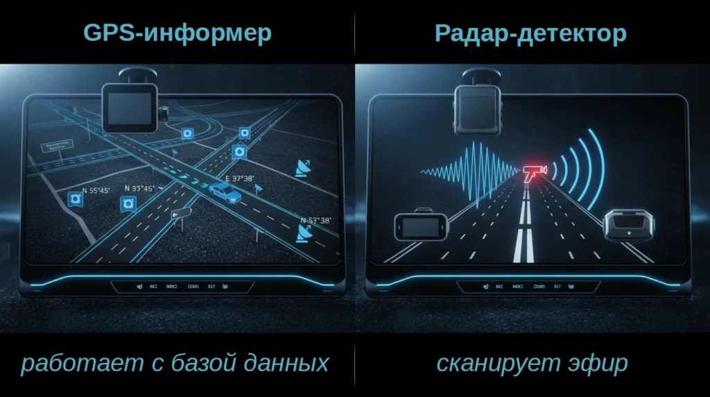 Чем GPS-информер отличается от радар-детектора