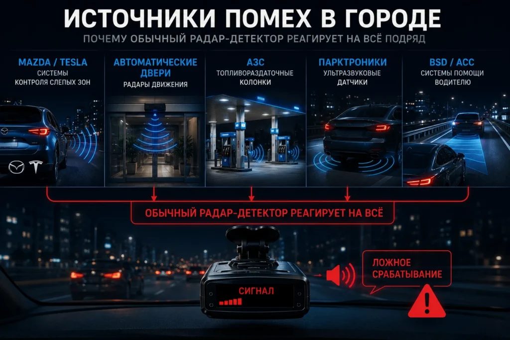 Источники помех в городе