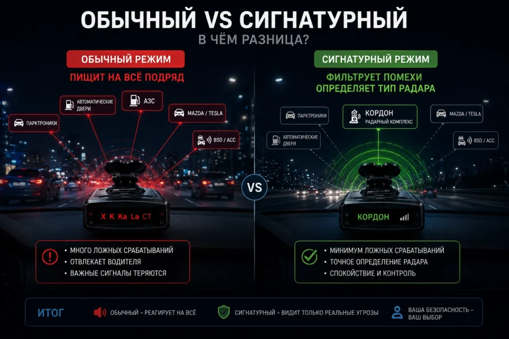 Сигнатурный детектор vs обычный