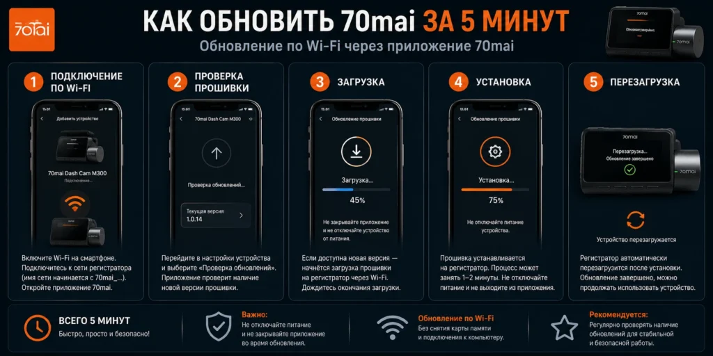 Как обновить 70mai за 5 минут