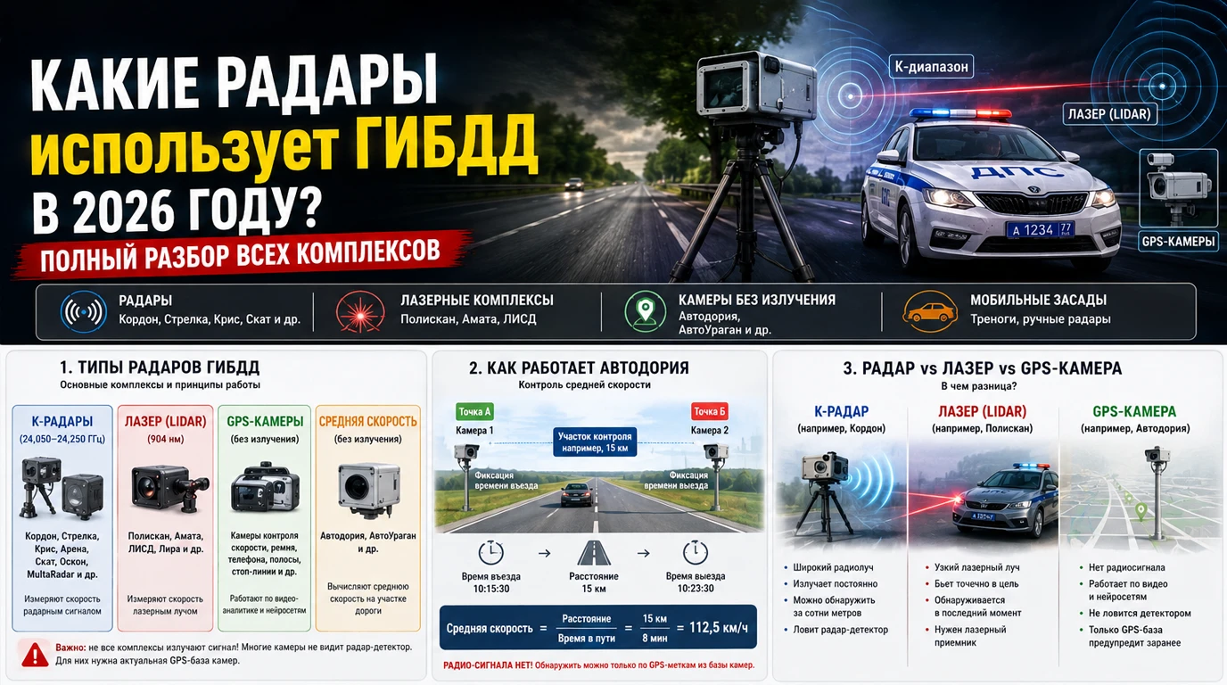 Какие радары использует ГИБДД в 2026 году