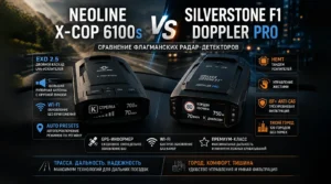 Neoline X-COP 6100s vs SilverStone F1 Doppler PRO: сравнение флагманских радар-детекторов
