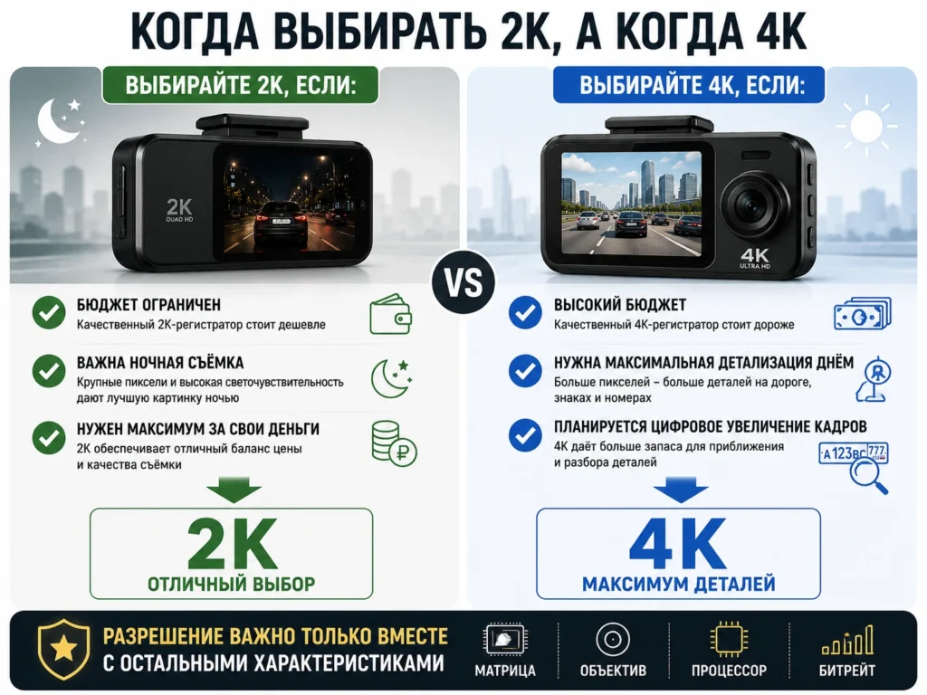 Когда выбирать 2K, а когда 4K