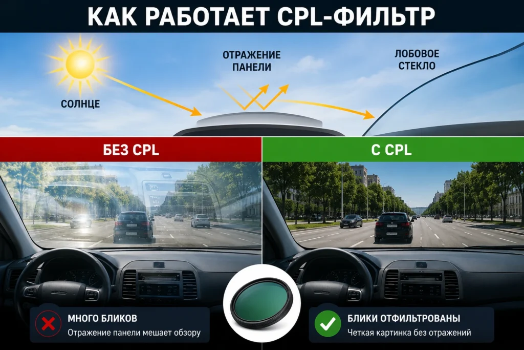 Как CPL-фильтр работает на практике