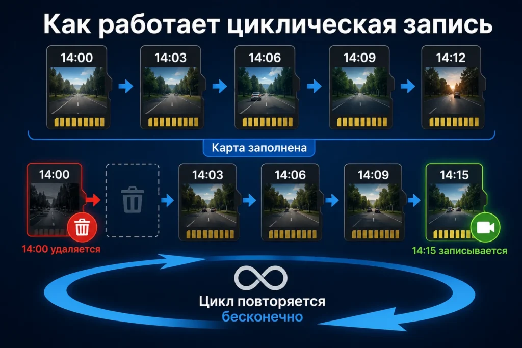 Как работает циклическая запись