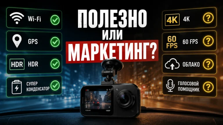 Какие функции в видеорегистраторе действительно полезны, а какие — маркетинг