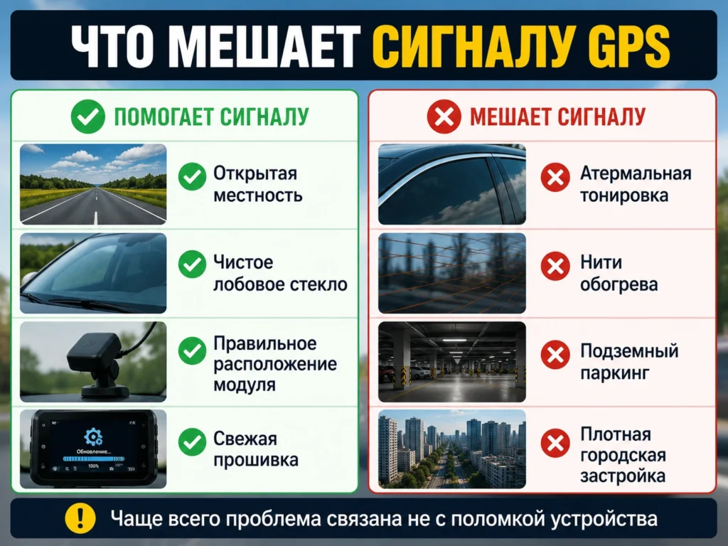 Что мешает сигналу GPS