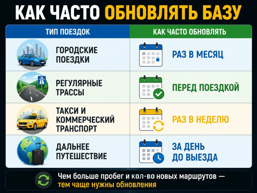 Как часто обновлять базу