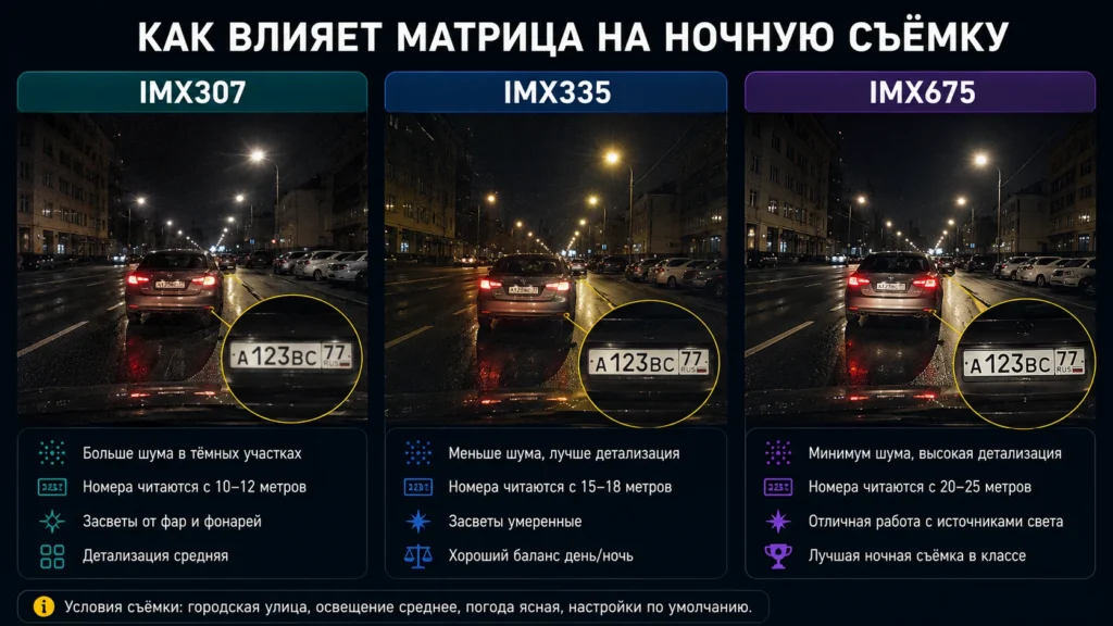 Как влияет матрица на ночную съёмку