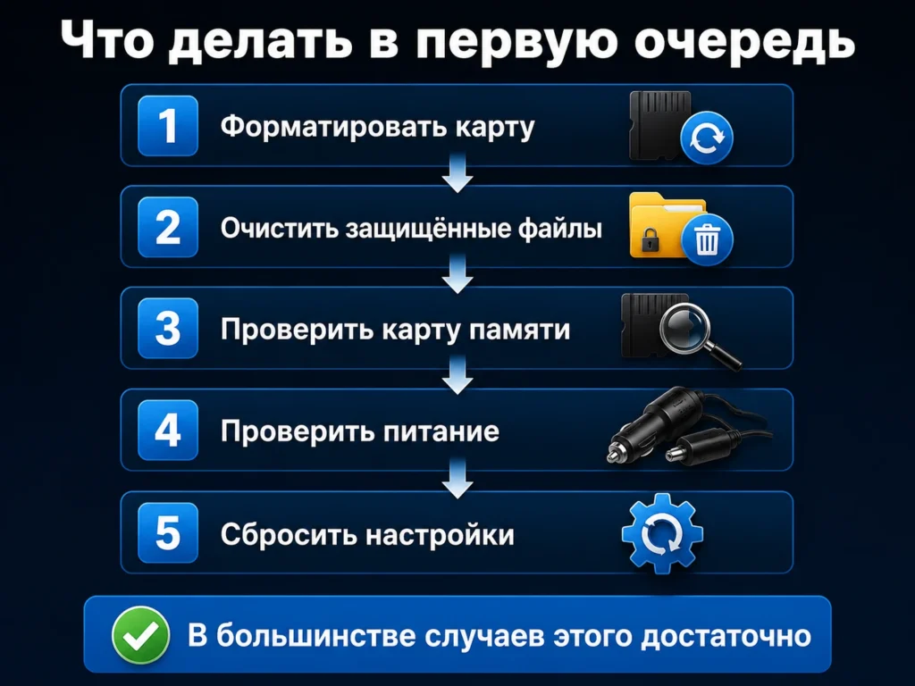 Краткий алгоритм действий
