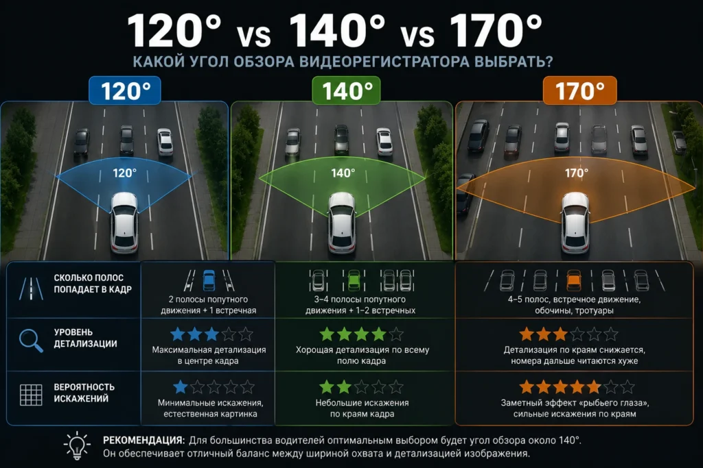120° vs 140° vs 170°