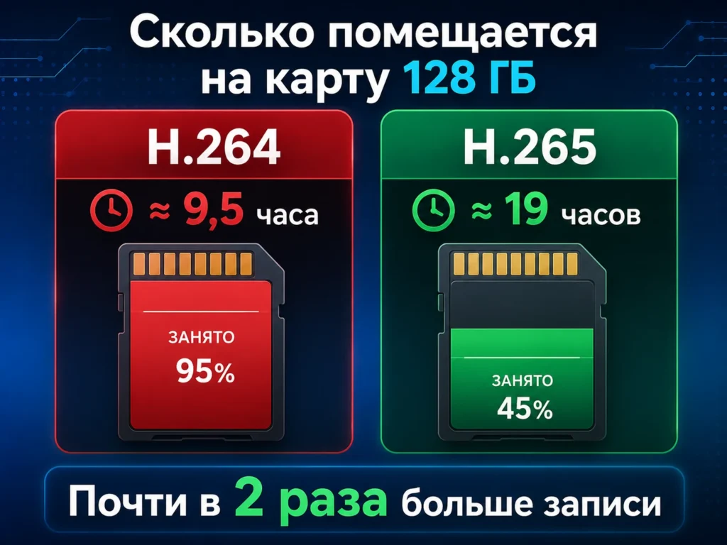 Сколько помещается на карту 128 ГБ