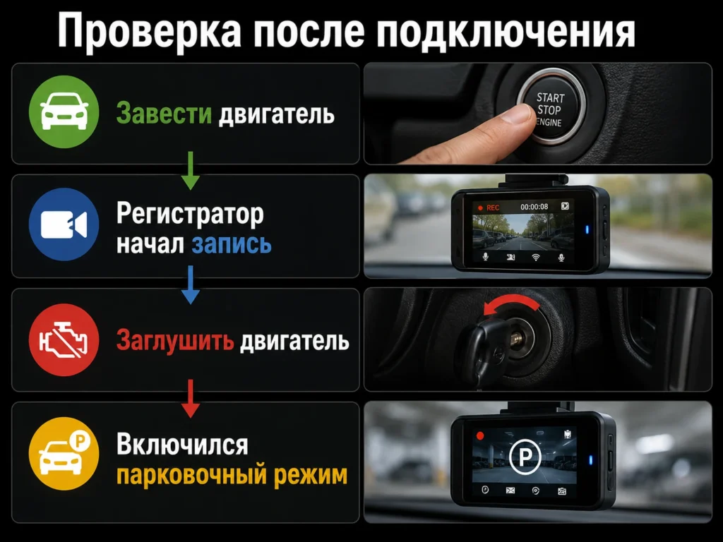 Проверка после подключения