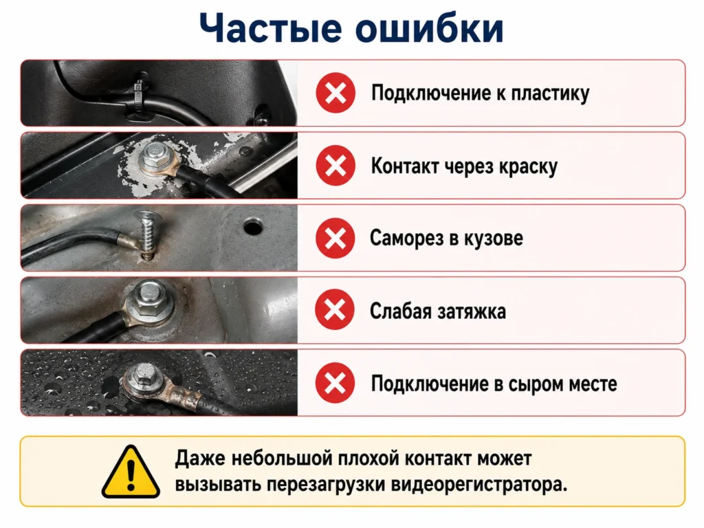 Частые ошибки