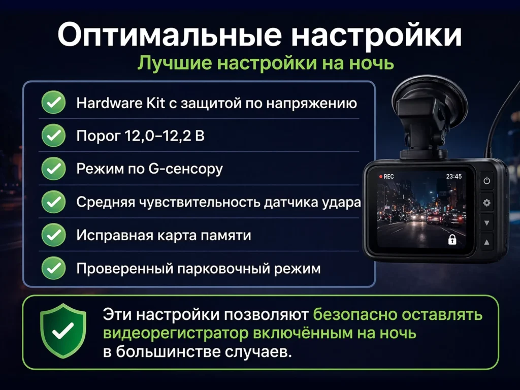 Лучшие настройки на ночь