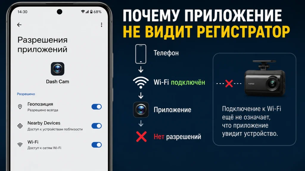 Почему приложение не видит регистратор