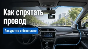 Как спрятать провод видеорегистратора под обшивкой