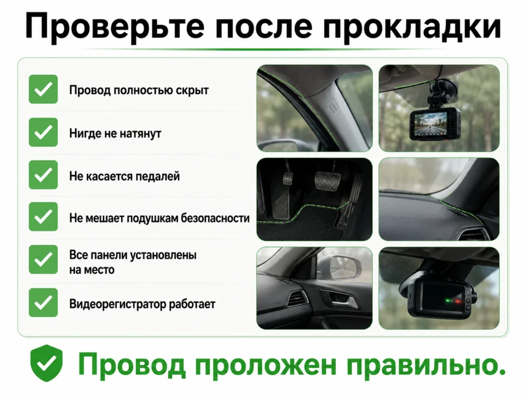 Проверьте после прокладки