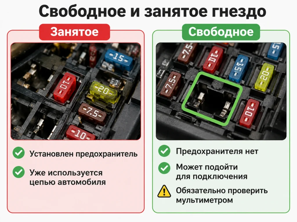Свободное и занятое гнездо