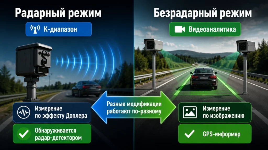 Радарный и безрадарный режим