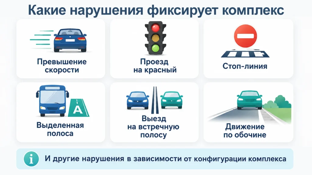 Какие нарушения фиксирует комплекс