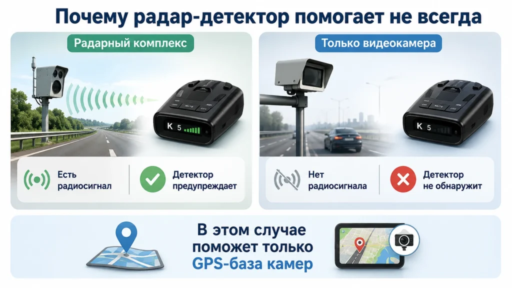 Почему радар-детектор помогает не всегда