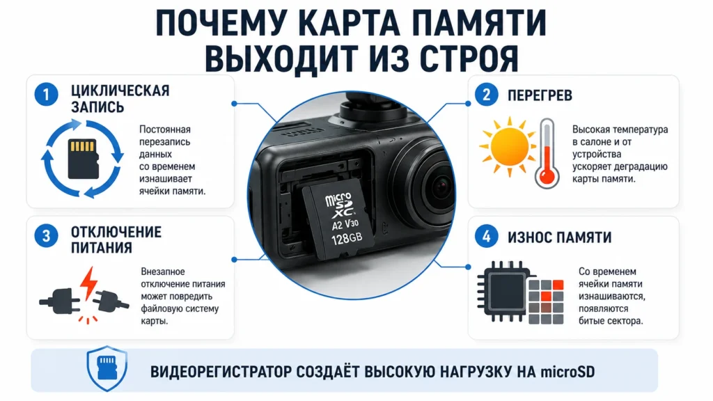 Почему карта памяти выходит из строя
