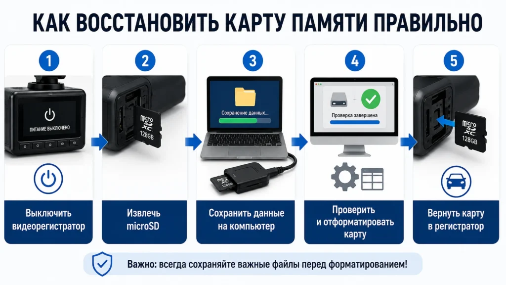 Правильный порядок восстановления