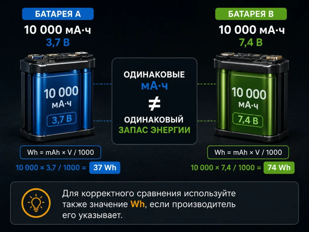 мА·ч vs Wh