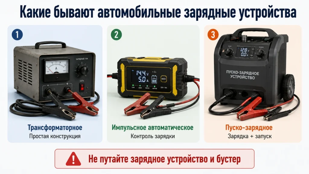ак выбрать автомобильное зарядное устройство для аккумулятора