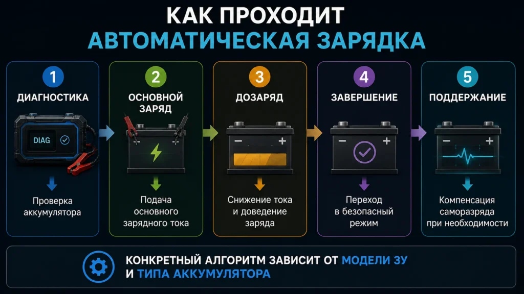 Стадии зарядки