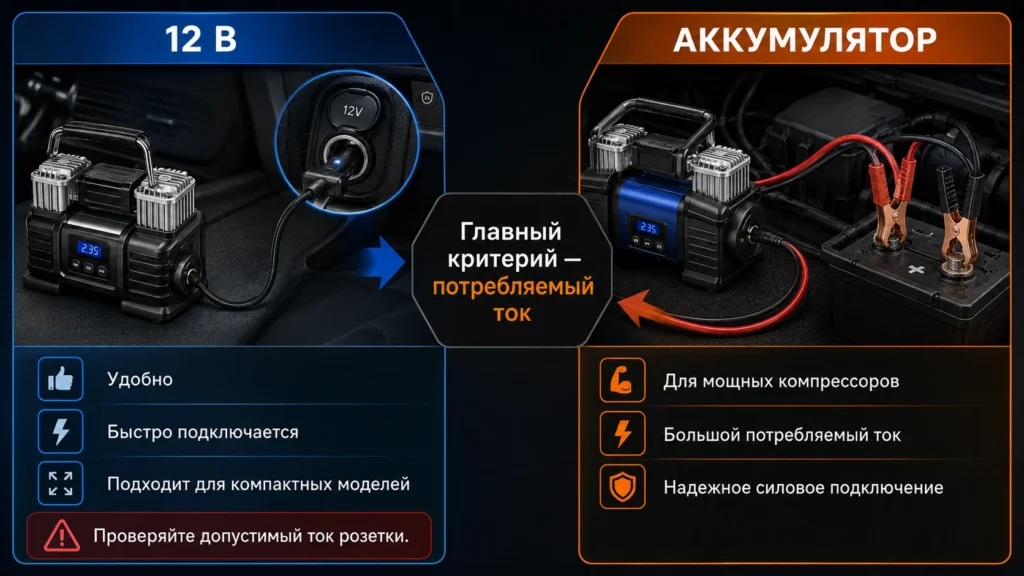 Прикуриватель vs аккумулятор
