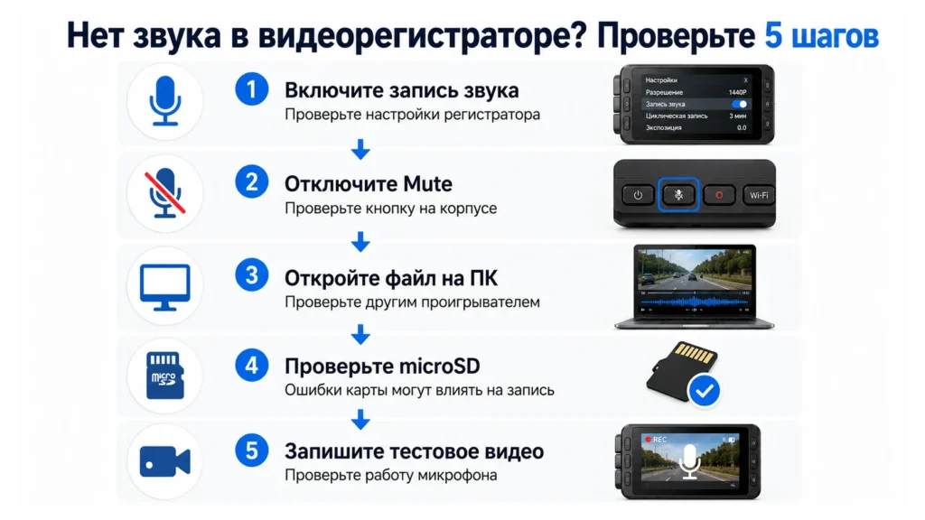 Проверьте звук за 2 минуты